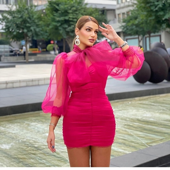 Zara Tulle Swiss dot dress - Picture 2 of 16